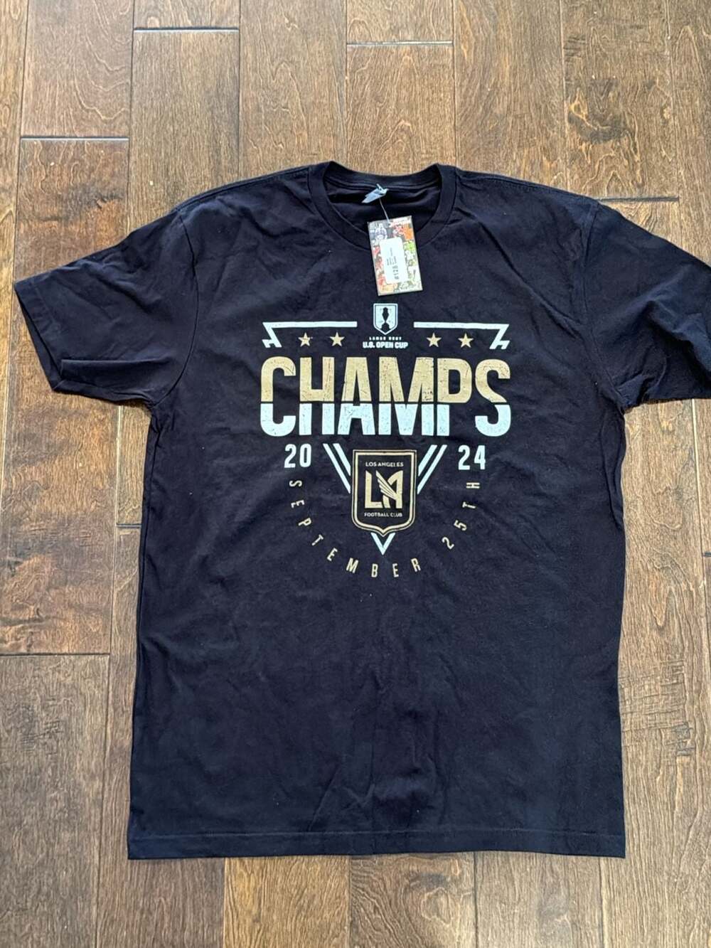500 Level LAFC 2024 Lamar Hunt U.S. Open Cup Champions T-Shirt - L